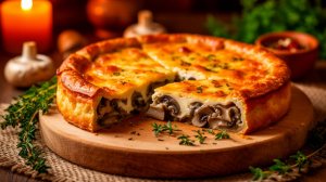 Нереально Вкусный Заливной Пирог с Грибами и Сыром!!! Советую Всем Приготовить! [Семейные рецепты]