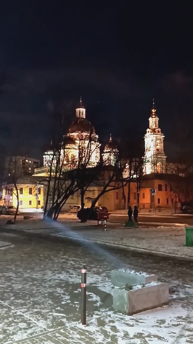 Кафедральный собор Богоявления Господня. Москва 31.12.2024. (21:02) Москва. (м. Бауманская).