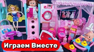АСМР мультики с куклами Барби для девочек 🌸 Обустраиваем кукольный домик БАРБИ 🌸