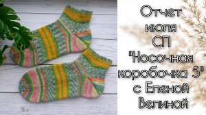 Отчет июля СП "Носочная коробочка 5" с Еленой Велиной