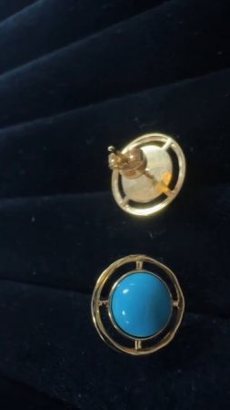 20250713-2 Sleeping Beauty Turquoise Earrings: Sea Elves Hidden by the Ears