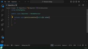 19 Using OnCollisionEnter()