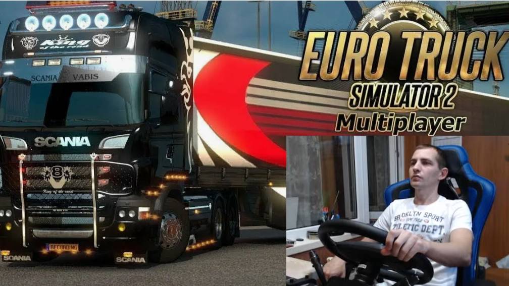 ETS2 1.55 ● TruckersMP ● КОНВОЙ ДАЛЬНОБОЙЩИКИ В ТК ● РУЛЬ MOZA R5+TSW Multi-function Stalks