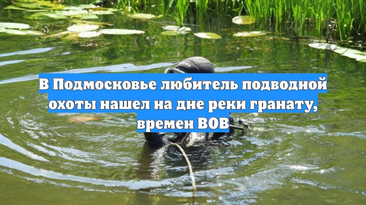 В Подмосковье любитель подводной охоты нашел на дне реки гранату, времен ВОВ