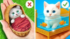 🐾 Бедный уличный котёнок 😢 лайфхаки для счастья и красоты ✨
