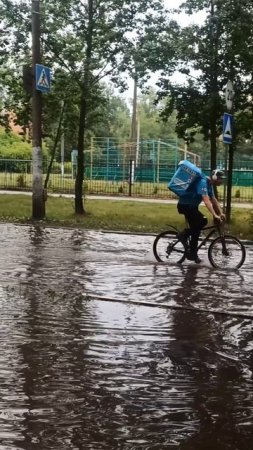 После ливня в 3 микрорайоне Мещерское озеро потоп // Нижний Новгород // Июль 2025
