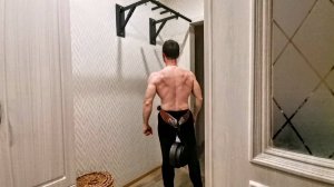 Подтягивания с весом 38 кг