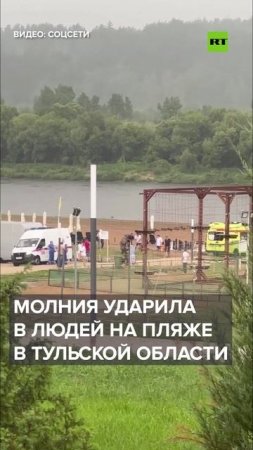 Молния ударила в людей на пляже в Тульской области