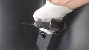 Нож из обсидиана с рукоятью из обсидиана 33 см