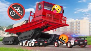 😱Кто остановит гусеничного Гиганта?!😱 Он сошел с ума!🤯 Безбашенная подборка в бимочке. BeamNG