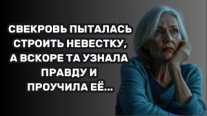 ИСТОРИИ ИЗ ЖИЗНИ: СВЕКРОВЬ ПЫТАЛАСЬ СТРОИТЬ НЕВЕСТКУ, А ВСКОРЕ ТА УЗНАЛА ПРАВДУ И ПРОУЧИЛА ЕЁ...
