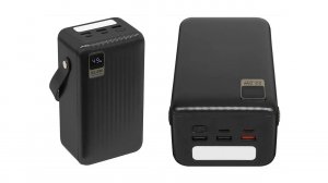 Мощный портативный павербанк с дисплеем на 60000 mAh и функцией быстрой зарядки