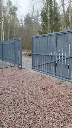 Ворота откатные Штакетник Рядный
