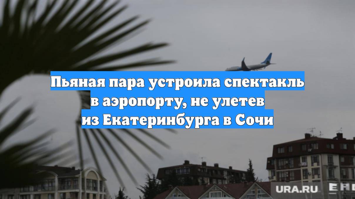 Пьяная пара устроила спектакль в аэропорту, не улетев из Екатеринбурга в Сочи