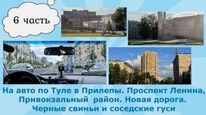 На авто по Туле в Прилепы.П-т Ленина,Привокзальный р-н.Новая дорога в деревню. Черные хрюшки и гуси