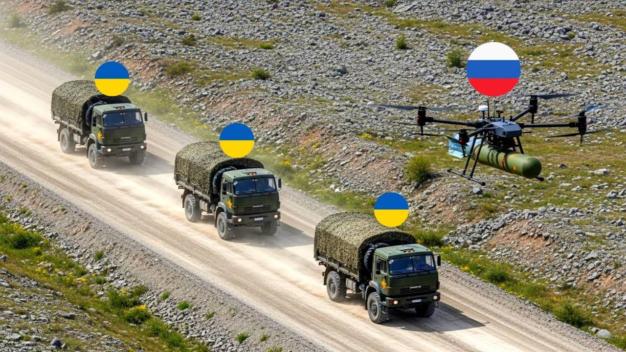 Российский беспилотник одним ударом уничтожил украинский бронетранспортер М-113!