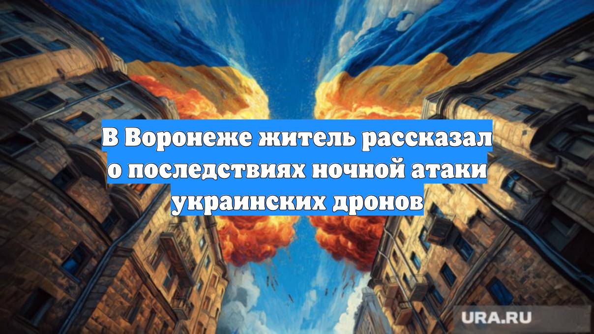 В Воронеже житель рассказал о последствиях ночной атаки украинских дронов