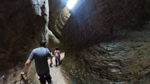 выходим по стенам из Салтинского водопада