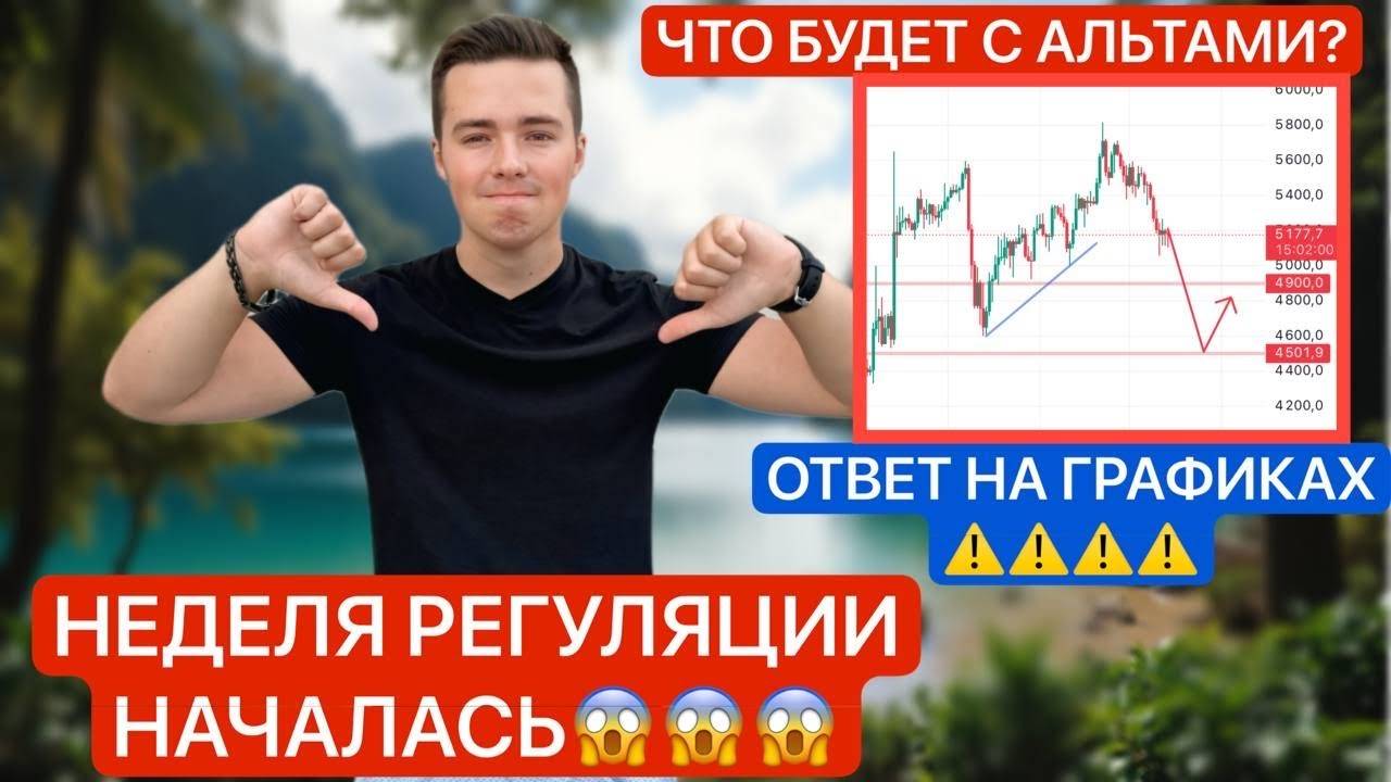 🚨НЕДЕЛЯ РЕГУЛЯЦИИ РЫНКА. ЧТО БУДЕТ С АЛЬТАМИ/ МЫСЛИ ПО BTC И ETH / Ежедневный обзор рынка 14 июля смотреть онлайн