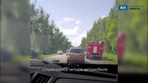 Кадры с места смертельного ДТП под Калугой, где один погиб и четыре человека травмированы