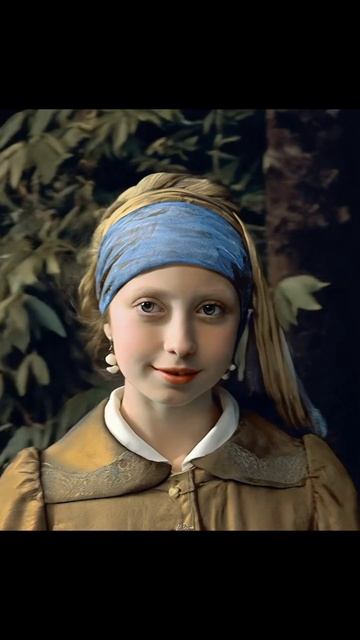 Ожившая картина Ян Вермеер «Девушка с жемчужной серёжкой» смотреть онлайн