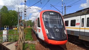 Московский центральный диаметр подборка проезд поезда Иволга Эп2Д и Shtadler Аэроэкспресс аэропорт