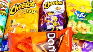 ПРОБУЕМ СЫРНЫЙ CHEETOS НА ХРУСТ, А ТАК ЖЕ DORRITOS SKITTLES