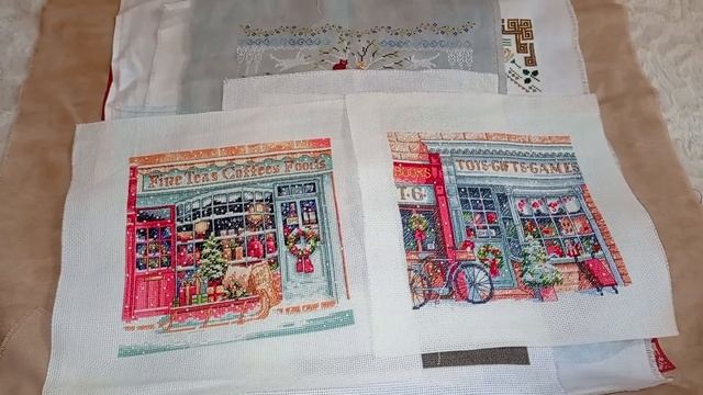 239. Мой РУЛОН с неоформленными работами! Вышивка крестом. смотреть онлайн