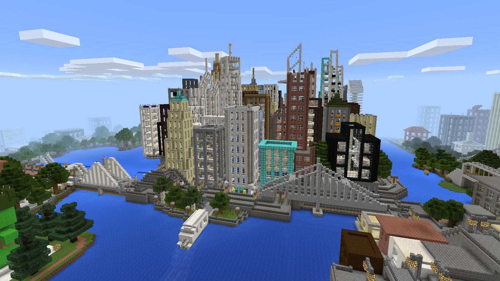 я строю город в майнкрафт #часть2