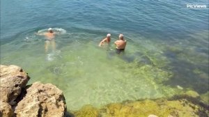 Крым Черноморское пляж Рыбзик (Ребзик) сегодня 15 июля 2025. Обстановка на пляже, море и погода