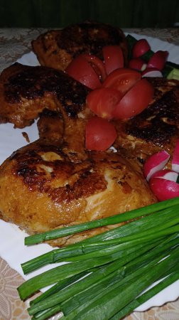 Окорочка вкусные хрустящие.