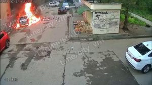 Падение БПЛА на автомобиль в Воронеже !!!