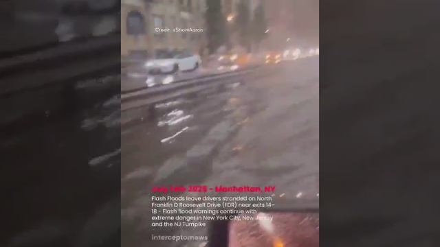 Нью-Йорк и Нью-Джерси пострадали от наводнений, которые вызвал мощный ливень.