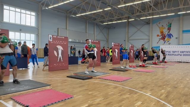Спортивные Игры Манчаары XXll  09.07.2025г.,мужчины ветераны до 85 кг,толчок гири 24кг.