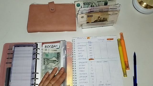 #8 РАСПРЕДЕЛЕНИЕ ПО СИСТЕМЕ КОНВЕРТОВ 27 000 февраль. УНИВЕРСАЛЬНОЕ ПОСОБИЕ. ПОТРАТИЛА ДЕТСКИЕ Д