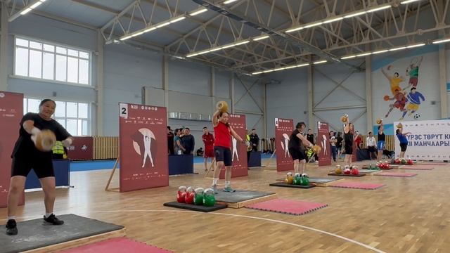 Спортивные Игры Манчаары XXll 09.07.2025 г.,с. Ытык-Кюель,женщины ветераны свыше 63кг , рывок гири.