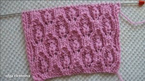 492 АЖУРНЫЙ УЗОР ЯПОНСКИЕ ШИШЕЧКИ Вязание Узоры спицами