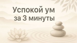 Успокой ум за 3 минуты