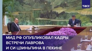 МИД РФ опубликовал кадры встречи Лаврова и Си Цзиньпина в Пекине
