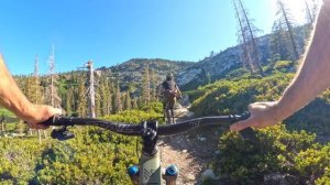 She’s RIPPIN’ and I’m DEATH GRIPPIN’   Mountain Biking the Lakes Basin