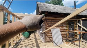 Приступили пристраивать к дому пристройку ( каркас )