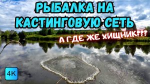А ГДЕ ЖЕ ХИЩНИК??? РЫБАЛКА НА КАСТИНГОВУЮ СЕТЬ🕸️