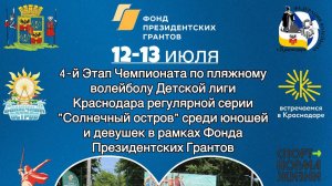 4-й Этап Чемпионата по пляжному волейболу Детской лиги Краснодара