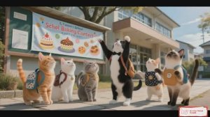 Мультики про Котёнка который учиться готовить печенье. Приключения котенка. Мультики из нейросети.