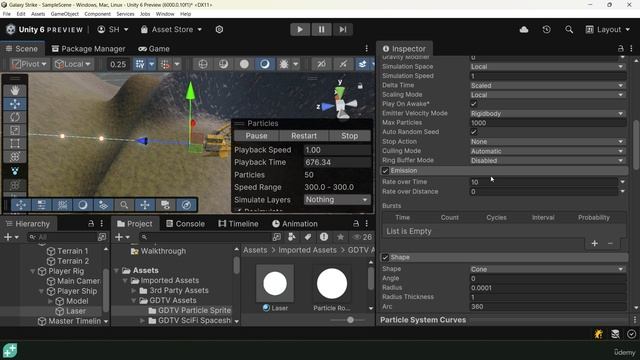 82 Particle System Ship Laser
