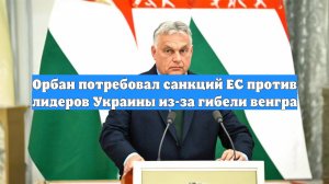 Орбан потребовал санкций ЕС против лидеров Украины из-за гибели венгра
