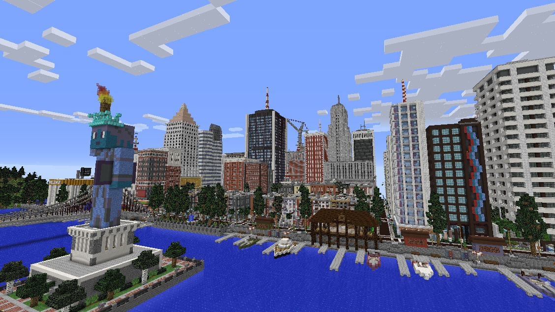 я строю город в майнкрафт