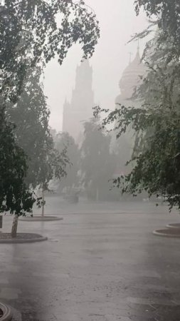 ЛИВЕНЬ У БАШЕН КРЕМЛЯ