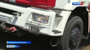 Поле в огне: как огнеборцы усмиряли пожар в селе Клиновка Симферопольского района