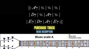 Amazing Sticky Straight Blues  Backing Track in A